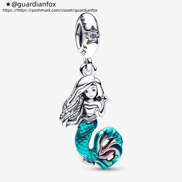 Pandora Disney The Little Mermaid Ariel Dangle Charm - Picture 1 of 5